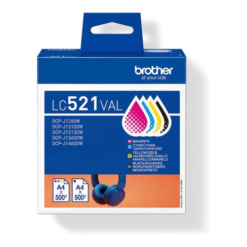 Brother LC521VAL - pack Bk, C, M, Y
