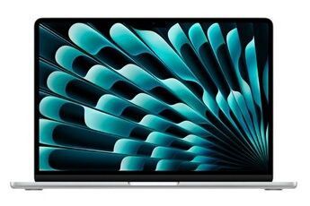 Apple Air 13" 512 Go SSD 8 Go RAM Puce M3 CPU 8 cours GPU 10 cours Argent 2024 Reconditionné