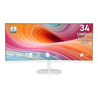 MSI 34" LED - PRO MP341CQW E12 - Blanc