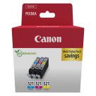 Canon CLI-521 Pack 3 Cartouches Couleurs (Cyan/Magenta/Jaune)